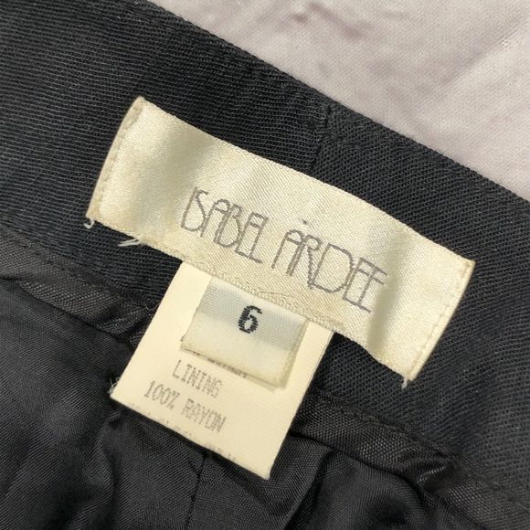 Vintage Isabel Ardee Women Pleated Trouser Dress Pants Size 6 Linen Blend M126 8 - Picture 10 of 16